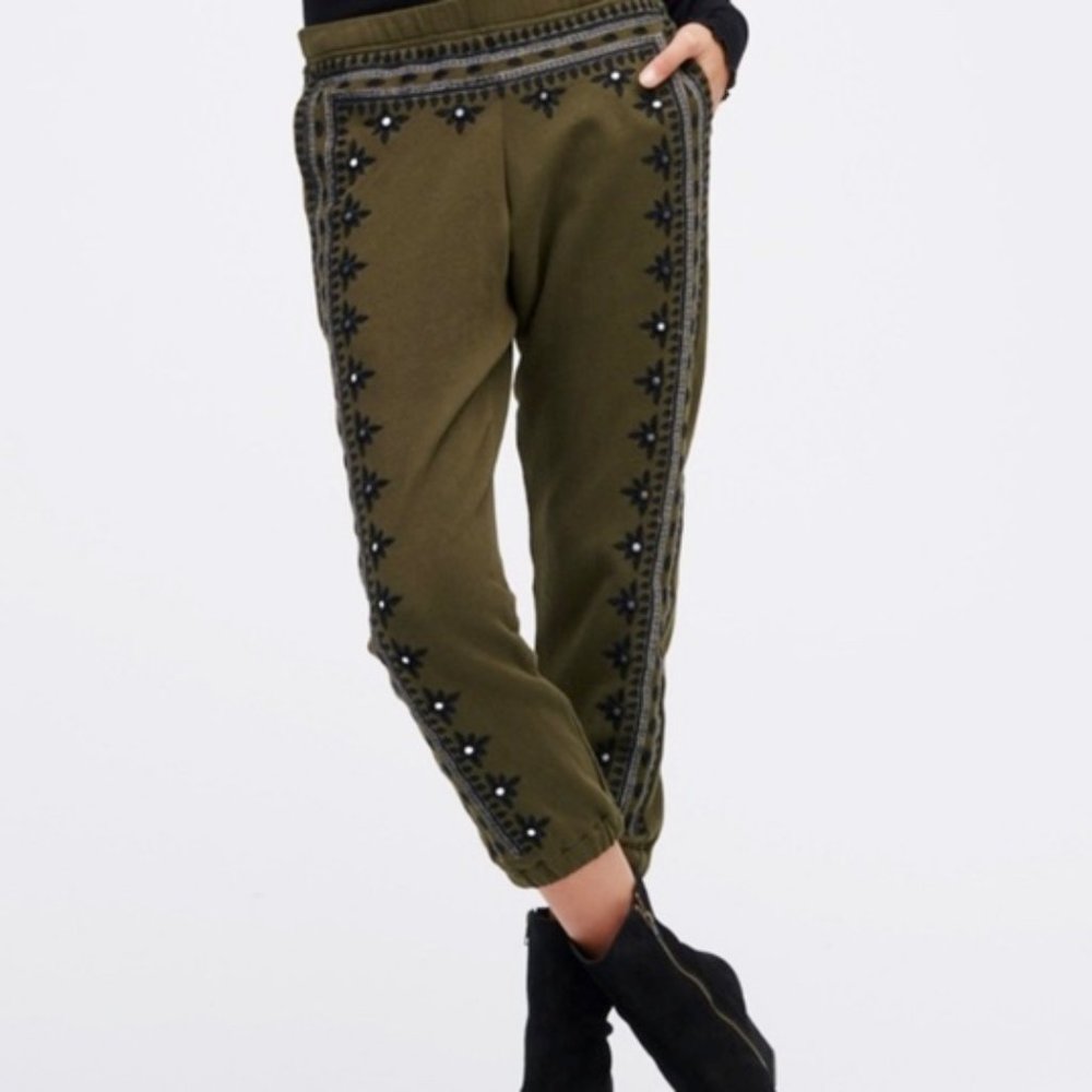 Free People Three Wishes Sweatpant Medium Green